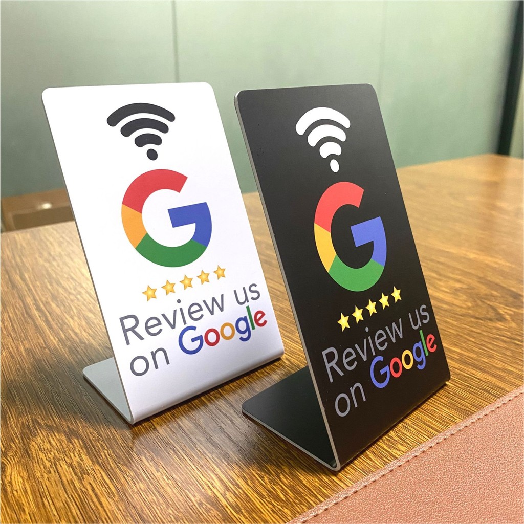 สัมผัสยืนการ์ด Google Review Card ร้านอาหาร Bend Card สรรเสริญ Card Stand Card Desktop Review Card20