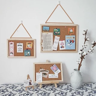 กระดานไม้ก๊อก Cork Board ขอบไม้สนจริง มีขนาด 30x40ซม