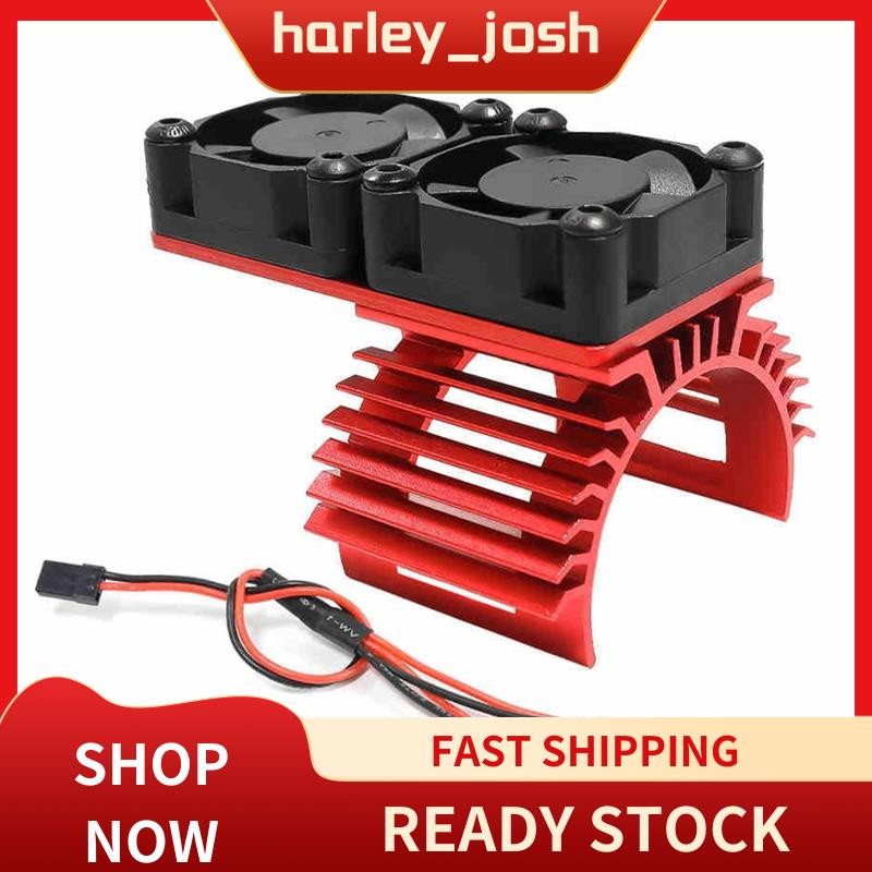 harley_josh Motor Dual พัดลมระบายความร้อนฮีทซิงค์ 380 540 550 3650 3660 หม้อน้ํา 36 มม.RC รถเรือ Par
