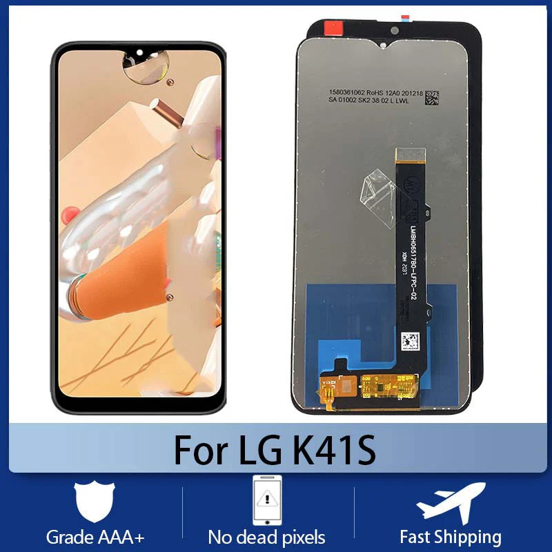 Original สําหรับ LG K41S โทรศัพท์มือถือหน้าจอ Tela จอแสดงผล LCD สําหรับ LG K41S หน้าจอสัมผัส Digitiz