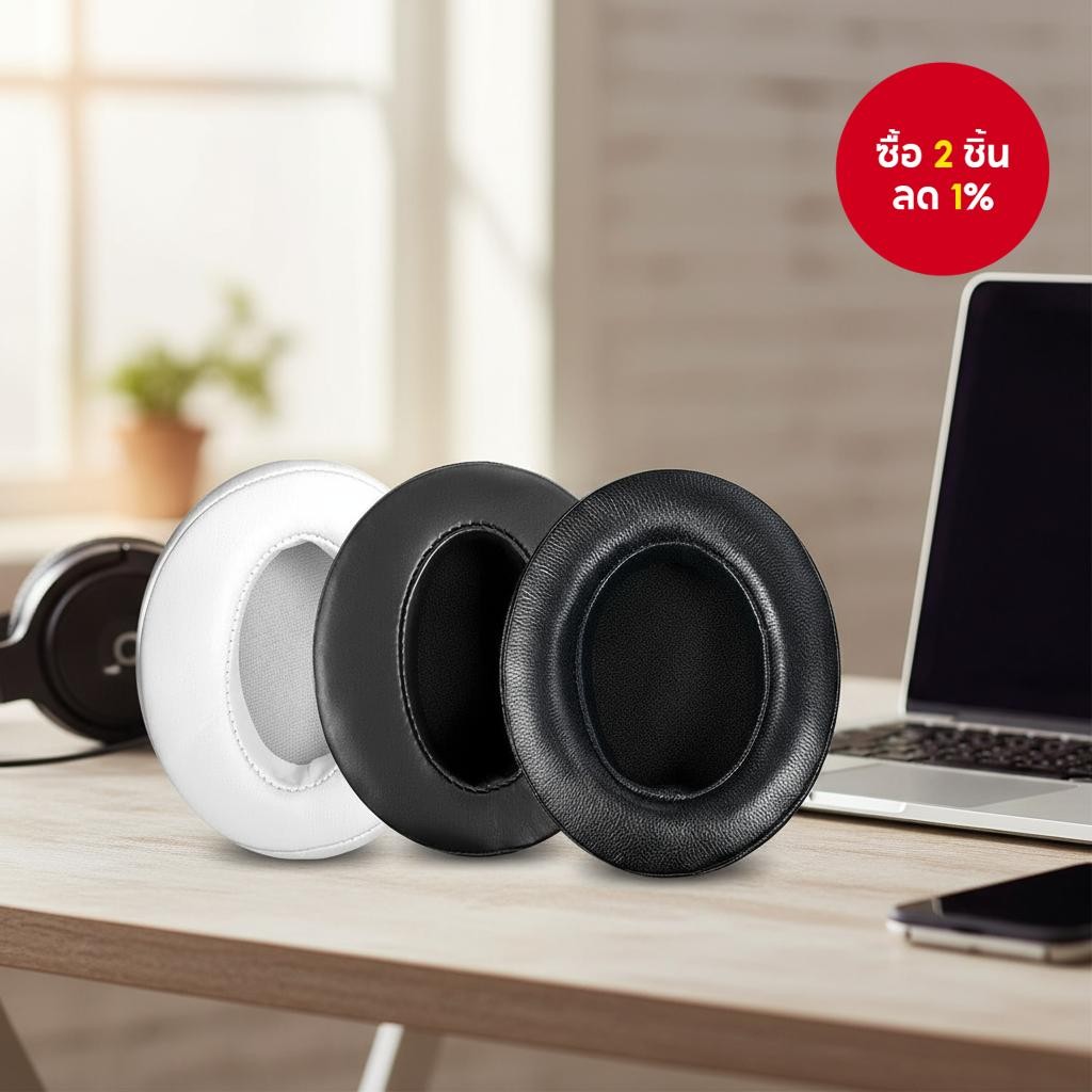 แผ่นรองหูฟังสํารองสําหรับ Sennheiser HD4.50BT, HD4.50BTNC, HD4.40BT, HD4.30G, HD4.20S, HD458BT, HD45