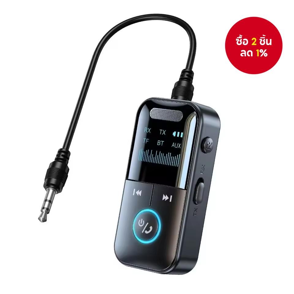 ตัวรับสัญญาณเสียงบลูทูธ 4 in 1 Bluetooth 5.4 พร้อมจอแสดงผล LED อะแดปเตอร์ไร้สายสําหรับเครื่องเสียงรถ