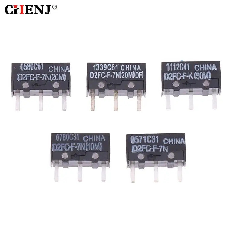 2ชิ้นเมาส์ไมโครสวิทช์D2FC-F-7N 10M 20Mของปุ่มเมาส์สวิทช์D2FC-F-K(50M) D2FC FL-NH D2FS-FN D2F-01F-T2F