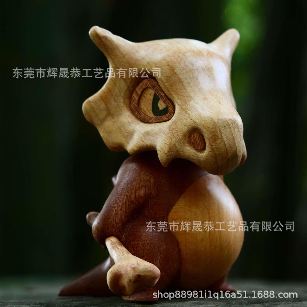 Handcrafted Wooden Cubone ตุ๊กตา手工制作品木制立方体本