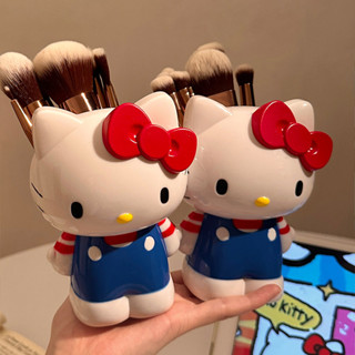 แมวน่ารัก แปรงแต่งหน้าถ้วยเก็บการ์ตูนเดสก์ท็อป Clutter Stora…