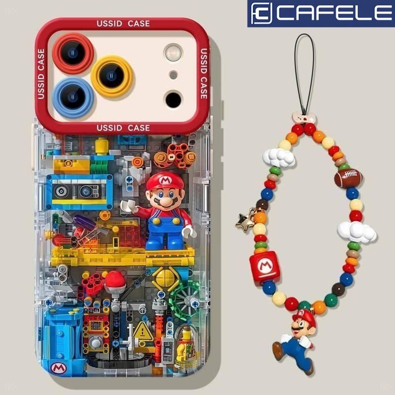 Lego Mario เหมาะสําหรับ iPhone17promax เคสโทรศัพท์ 16Pro การ์ตูน 15/14/13/12 ซิลิโคน