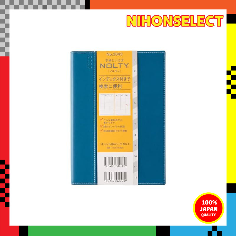 NOLTY 2026 B6 Weekly Planner Carrel 1 Navy (Starts December 2025)