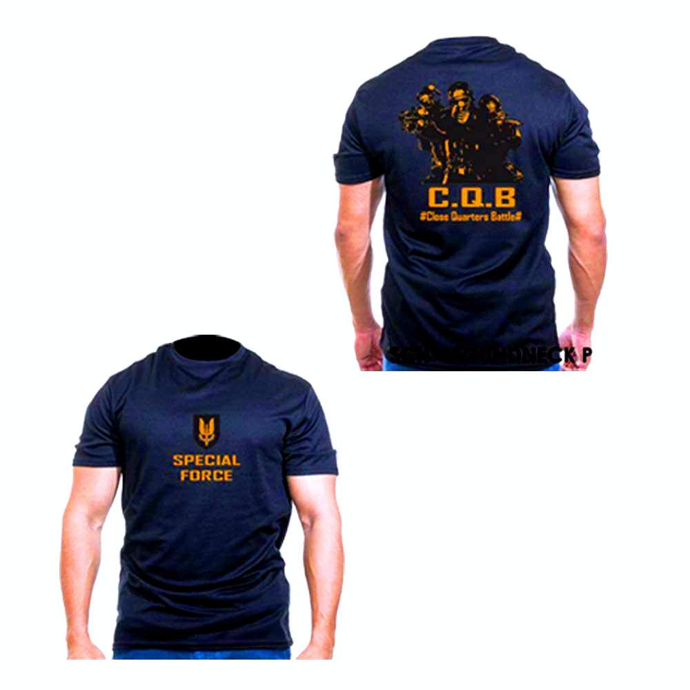 Baju CQB Special Force Tactical T-shirt 100% Cotton Military Army Askar Tenera Cool Casual Men