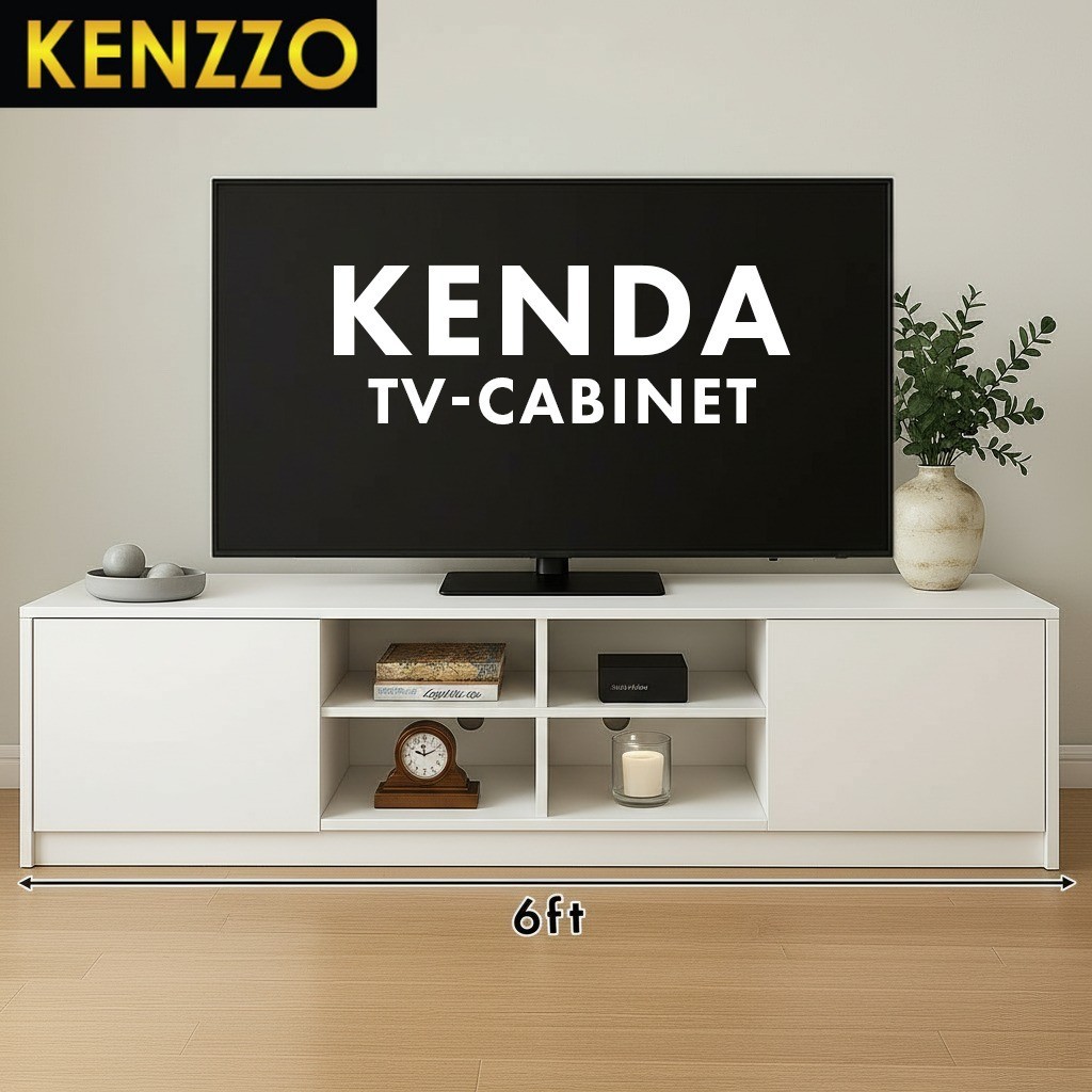 พร้อมส่ง KENZZO : ชั้นวางทีวี ขนาด 6 FT. / 5 FT. สไตล์