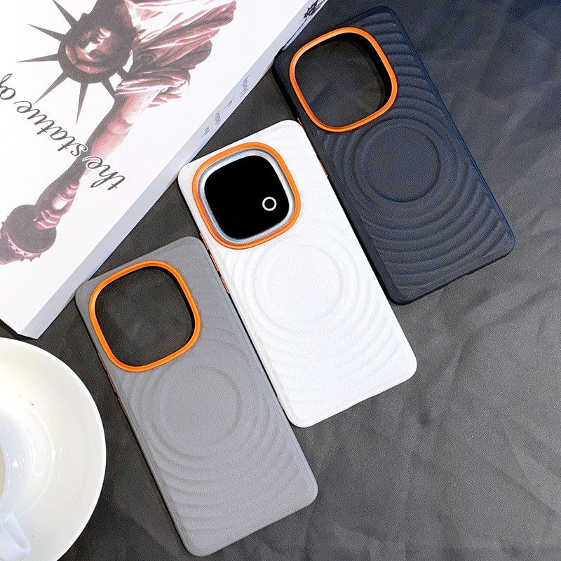 เหมาะสําหรับ iQOO15 เคสโทรศัพท์รูปแบบรูปหลายเหลี่ยม iQOO13 กรณีแม่เหล็กไร้สายชาร์จ vivoiqoo15 หนัง H