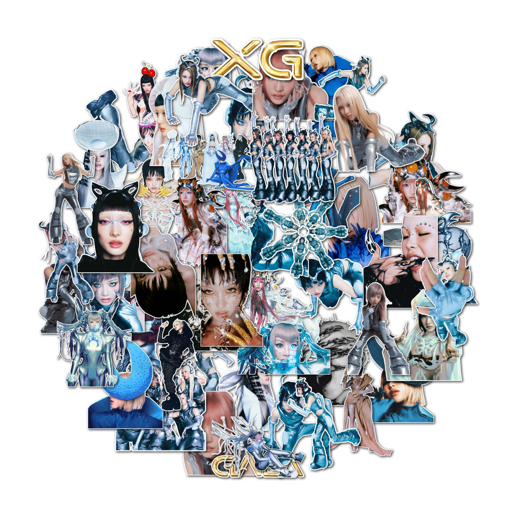 55 ชิ้น/เซ็ต XG GALA สติกเกอร์ภาพ AWE IYKYK SOMETHING AINT RIGHT WOKE UP ฤดูหนาวพร้อม YOU SOLO กระเป