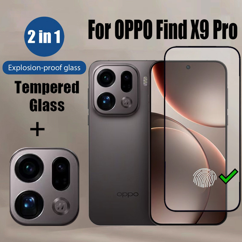 ฟิล์ม OPPO Find X9 Pro 2 in 1 HD กระจกนิรภัย Flim สําหรับ OPPO Find X9 X8 5G Anti-impact Glass ฟิล์ม กันรอยหน้าจอ สำหรับ ฟิล์มกระจก & ฟิล์มกล้อง