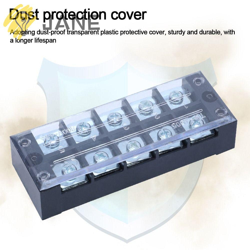 JANE Terminal Block,พร้อมสกรู Dual Row Strip Block Terminal, Electric Block Terminal Wire Connector 