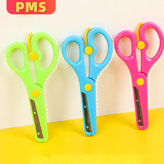 POPMAKER SHOP Gunting Anak Kertas Mini Gunting Pengaman Anak Warna-Warni Ujung Tumpul & Gagang Ergonomis untuk Tangan Kecil​​ COD