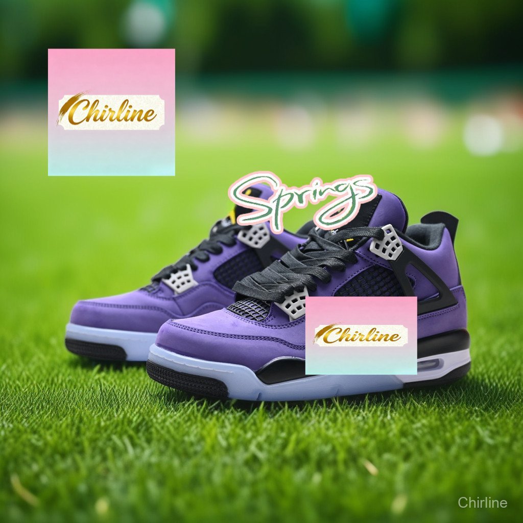 รองเท้าบาสเก็ตบอล Air Cushion Retro 4th Generation Mid-Top Retro (35EUR ถึง 48EUR) รองเท้าผ้าใบ