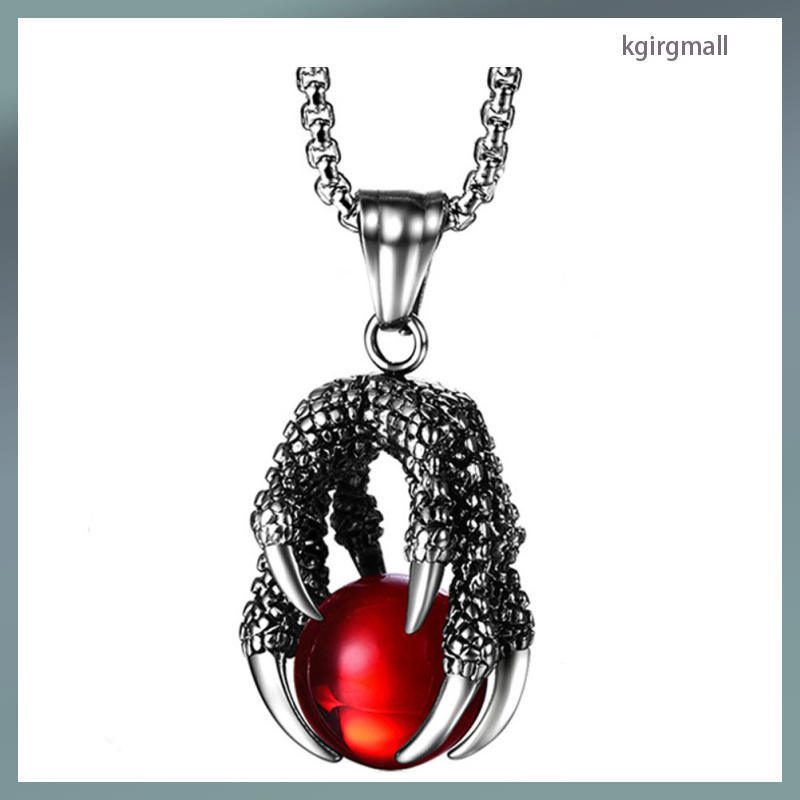 📦 1Pcs สร้อยคอจี้กรงเล็บมังกร สแตนเลส สำหรับผู้ชาย สร้อยคอแฟชั่น สำหรับงานปาร์ตี้ ของขวัญ