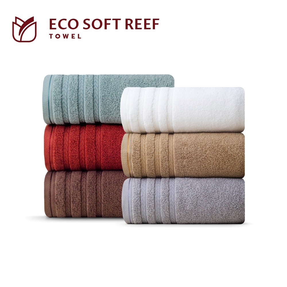 Frolina ผ้าเช็ดตัว รุ่น Eco Soft Reef Collection ผลิตจากใยฝ้ายธรรมชาติ ขนาด 30x60 นิ้ว