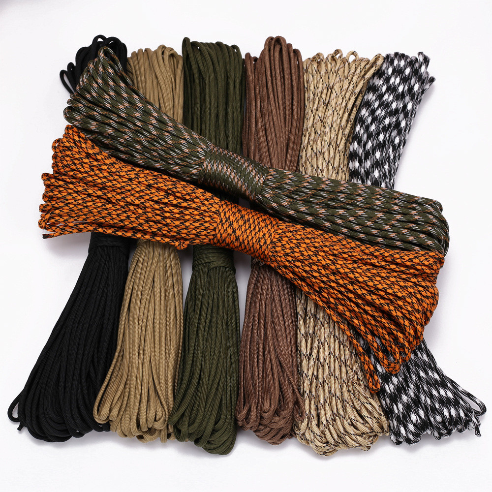7-Cores Paracord Rope 30M 4mm - Outdoor Camping Survival Wind Rope สําหรับเต็นท์เดินป่า Clothesline