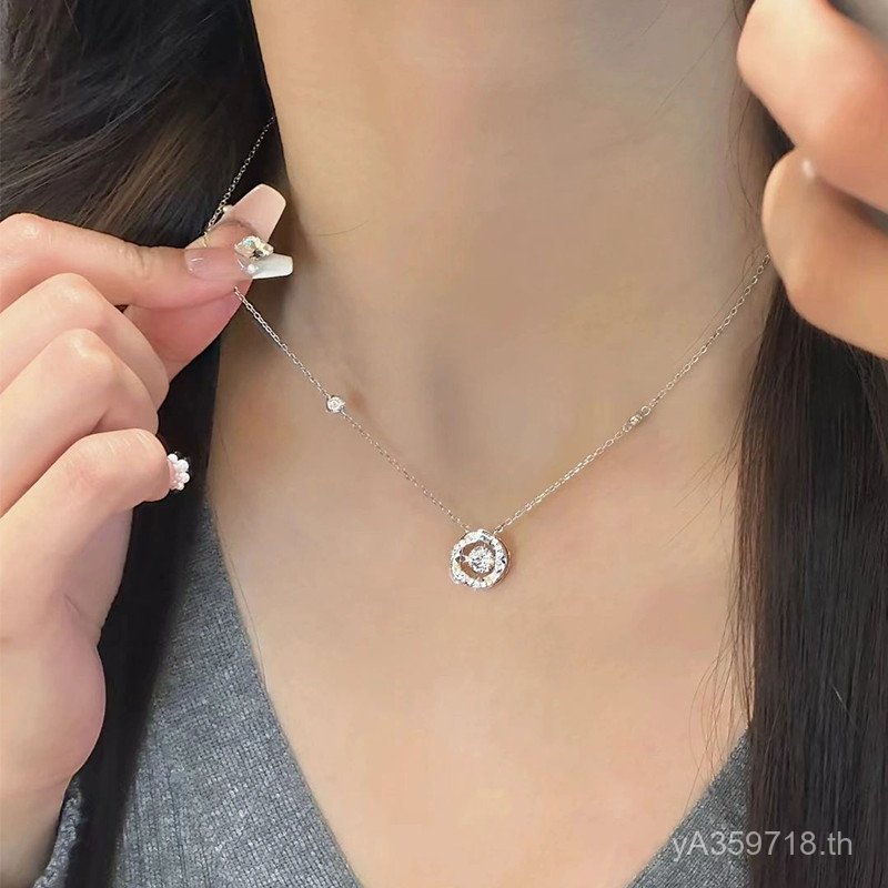 สร้อยคอเงินแท้ Ni999 หัวใจ พร้อมโซ่กระดูกไหปลาร้า สำหรับคนพิเศษ