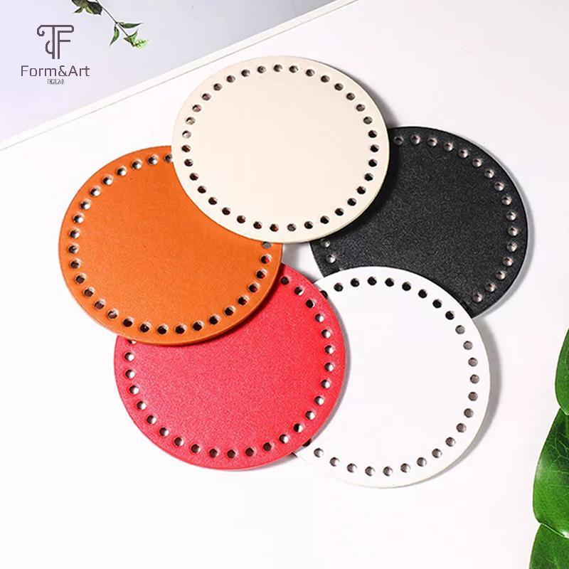 Form & Art กระเป๋าCrochetหนังPU งานฝีมือด้านล่างแบบเปิด สำหรับการตกแต่งด้วยตนเอง