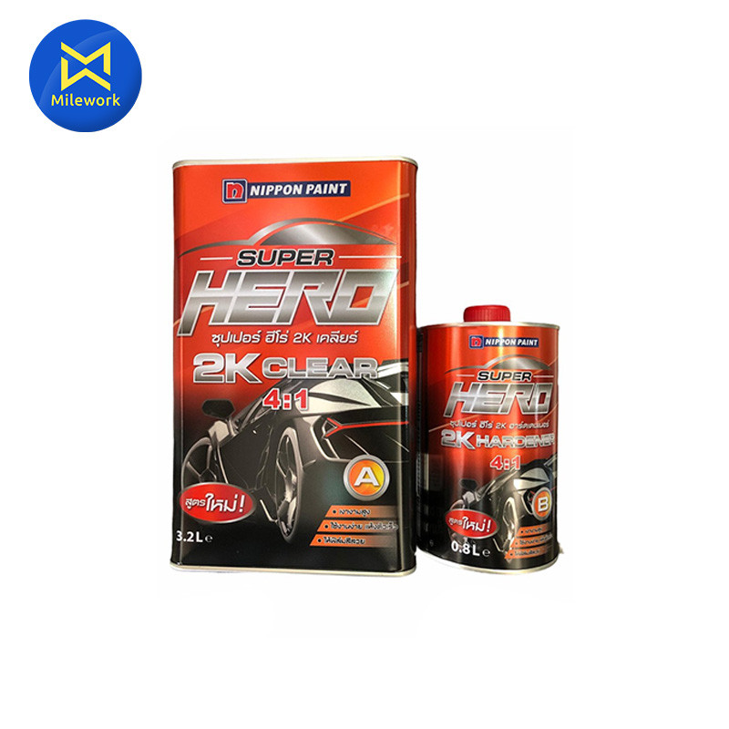 แลคเกอร์พ่นสีรถยนต์ NIPPON P 2K SUPER HERO CLEAR 4:1(3.2L)+HARDENER(0.8L)  (SUPERHEROSET)
