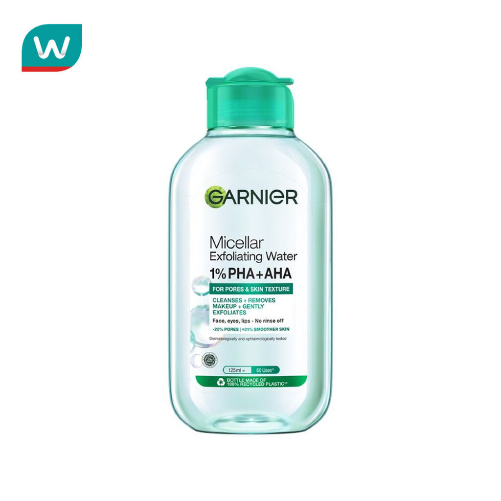 Garnier การ์นิเย่ ไมเซล่า เอ็กซ์โฟลิเอตติ้ง วอเตอร์ ฟอร์ พอร์ แอนด์ สกิน เท็กซ์เจอร์ 125 มล.