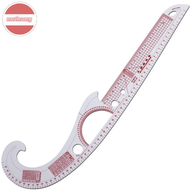 NOR Multi-function พลาสติก French Curve เย็บไม้บรรทัด Easy Curve ไม้บรรทัดสําหรับ Knitters TH