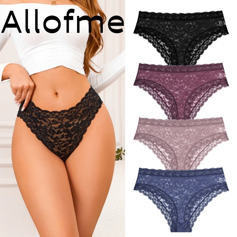 ใหม่! กางเกงชั้นในลายดอกไม้แบบเชีย키สำหรับผู้หญิง กางเกงเอวเลื่อมพร้อมดีไซน์โปร่ง