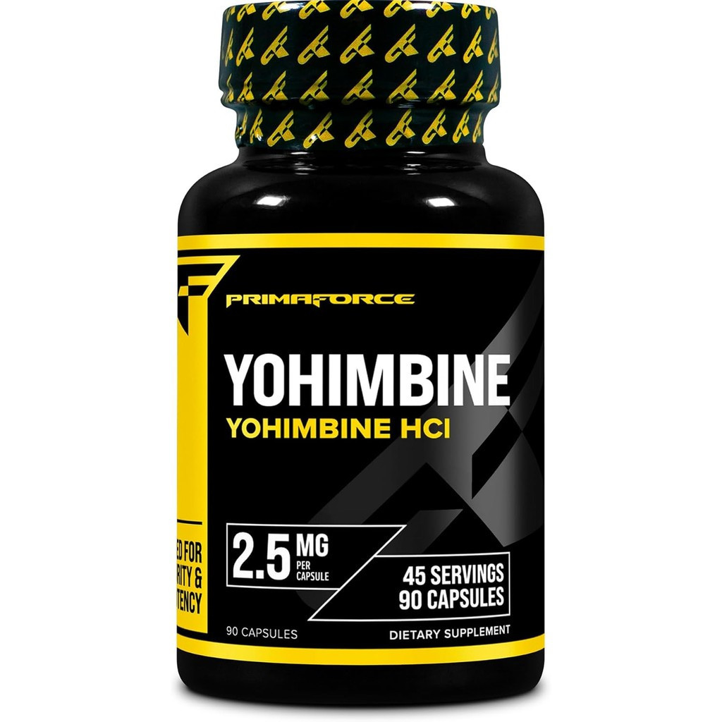 PrimaForce Yohimbine HCl 2.5mg, 90 แคปซูล - อาหารเสริมปลอดกลูเตน