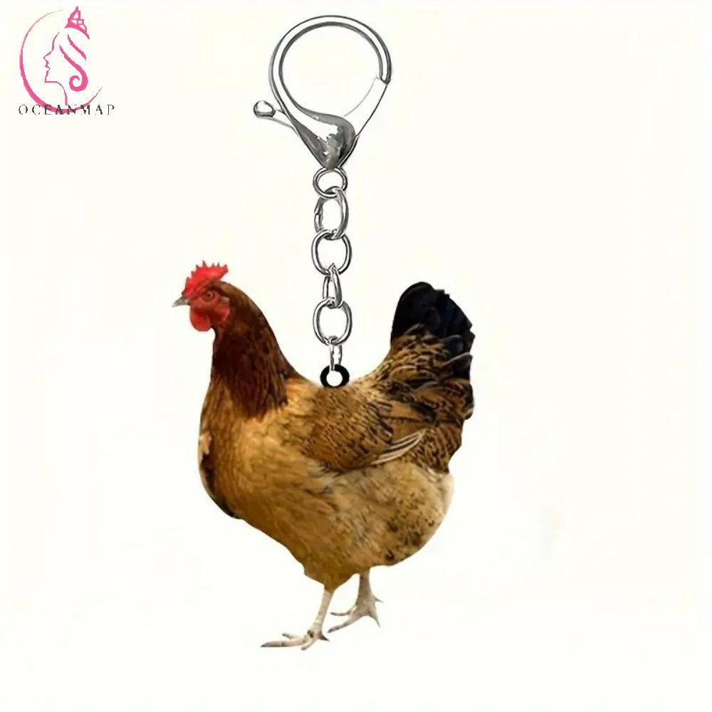 โอเชี่ยนแผนที่ ไก่พวงกุญแจอะคริลิค, ไก่ไก่ไก่ไก่ไก่ไก่ไก่ไก่จี้กระเป๋าแขวนอุปกรณ์เสริมน่ารักอะคริลิสร้างสรรค์แขวนเด็ก
