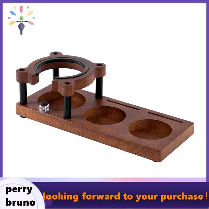 Espresso Coffee Tamper 53MM 54MM 58MM, Walnut Wood Storage Rack & Portafilter Holder, BaristaAccesso
