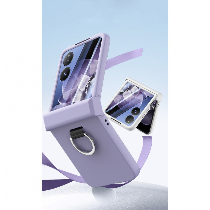 สําหรับ Xiaomi Mix Flip, Mix Flip 2, เคสโทรศัพท์หน้าจอพับวงแหวนไวต่อผิวใหม่, ฝาครอบป้องกันป้องกันการตก PC คุณภาพสูง ราคา ถูกที่สุด ดีลบีเคเค แกลเลอรีภาพที่ 7