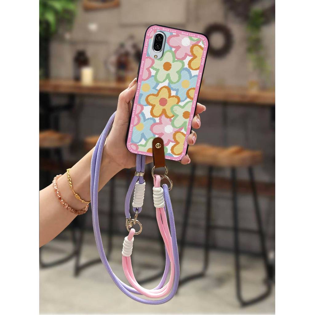 ซิลิโคนป้องกันฝุ่นสําหรับ Sharp Aquos Sense3 plus/SHV46 การ์ตูนทนทาน TPU Anti-knock สร้อยคอ Graffiti