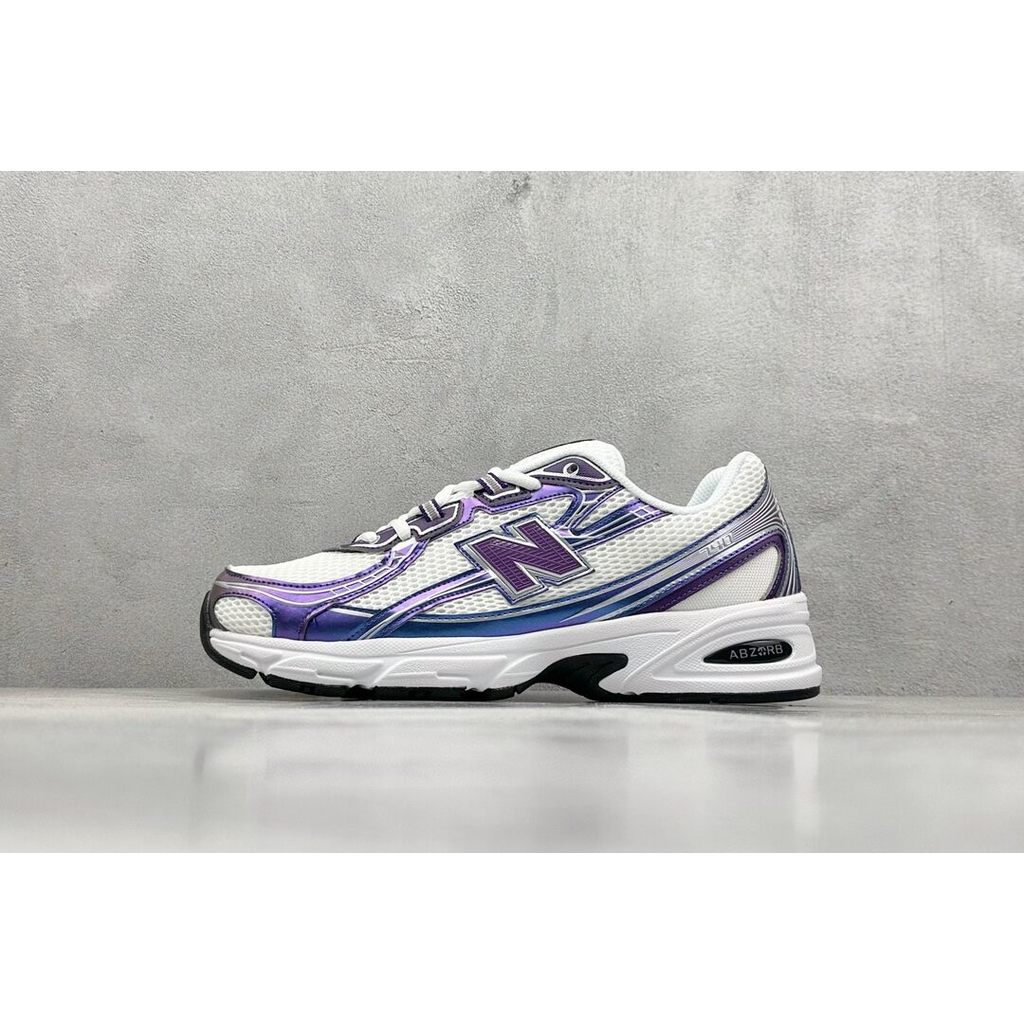 New Balance NB 740 V2 retro รองเท้ากีฬาที่สะดวกสบายสีขาวสีม่วง U740CG2