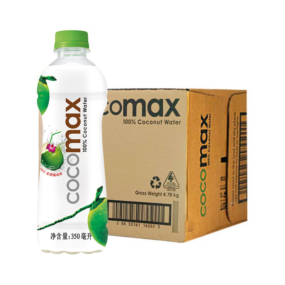 [ดําเนินการด้วยตนเอง] ประเทศไทยนําเข้า COCOMAX น้ํามะพร้าวน้ําอิเล็กโทรไลต์ธรรมชาติ 350mlx12 ขวด (เต