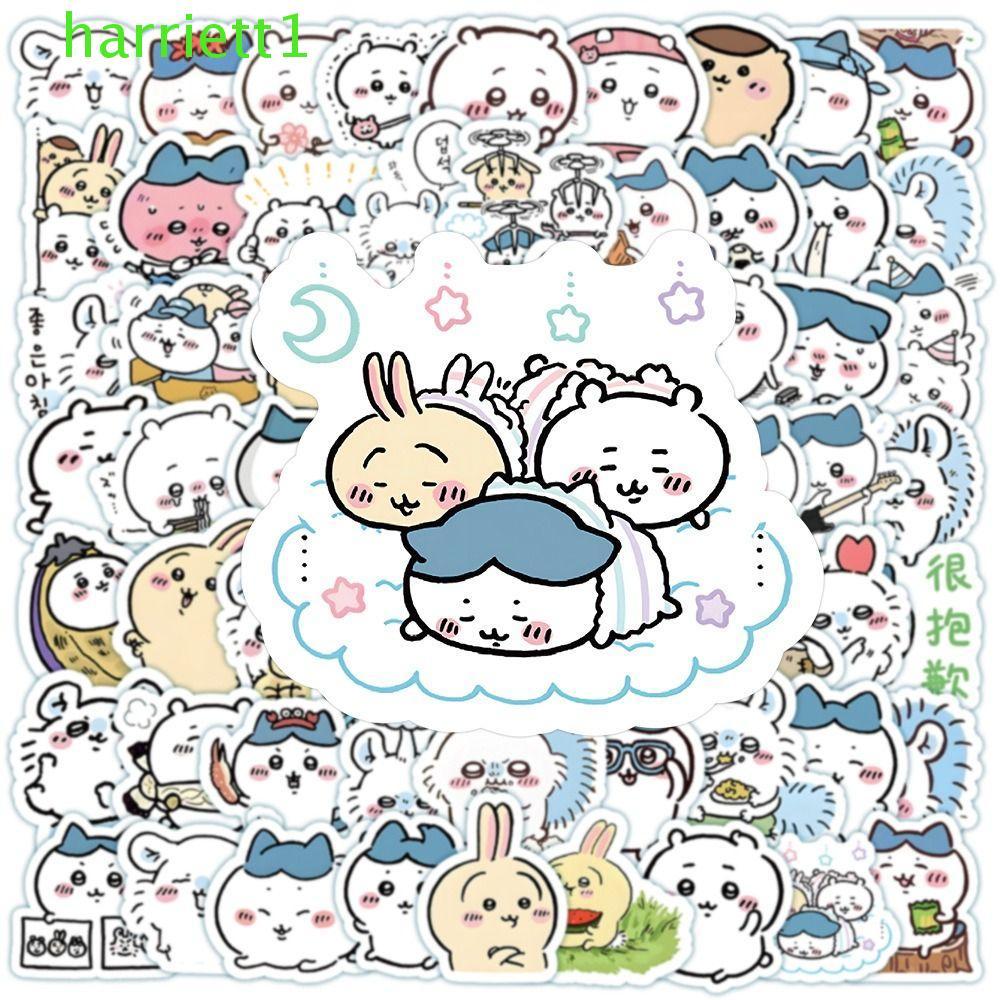 HARRIETT สติ๊กเกอร์สมุดภาพ 100 ชิ้น, สติ๊กเกอร์ Kawaii Chiikawa