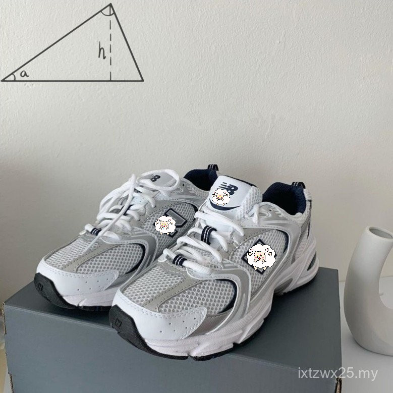 NEW BALANCE สิทธิพิเศษคุณภาพสมดุลใหม่ 530 NB MR530 ฤดูใบไม้ผลิใหม่สไตล์ชานมเงินรองเท้าผ้าใบ Retro NB