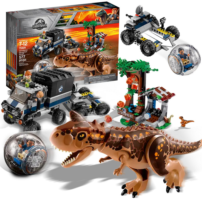 เหมาะสําหรับเลโก้จูราสสิซอรัสเร็กซ์กินเนื้อเนื้อเร็กซ์โรตารีห้องโดยสารหนี75929ไดโนเสาร์อาคารบล็อกของ