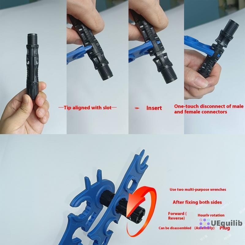 Uequilib 1 PC Solar Connector PV ประแจ Key Disconnect Removal Assembly เครื่องมือ 1500V PV อะแดปเตอร