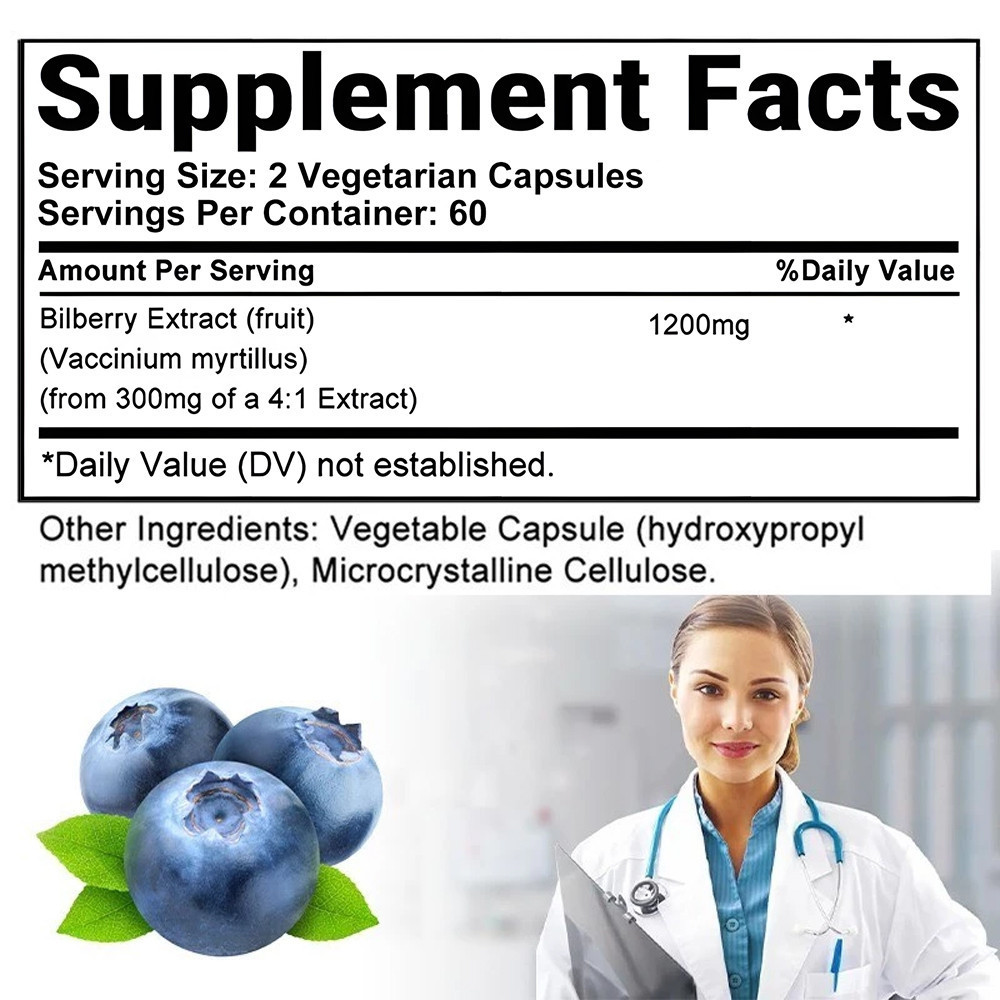 ​ ABVITA สารสกัดบิลเบอร์รี่ 1200 มก. แคปซูลสูงในพืช Anthocyanin & Flavonoid รองรับน้ําตาลในเลือดและระดับ Cholesterol - รูปที่ 4