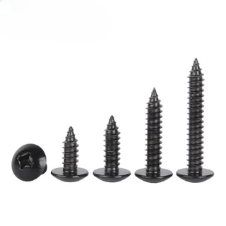 น็อต สกรู หัวร่ม หัวกระทะ แฉก เกลียวปล่อย / Truss an Head Phillip Tapping Screw สีดํา 304สแตนเลสคุณภาพสูง รู M3/M4/M5/M6 * L6-60 มม. ZHDS*