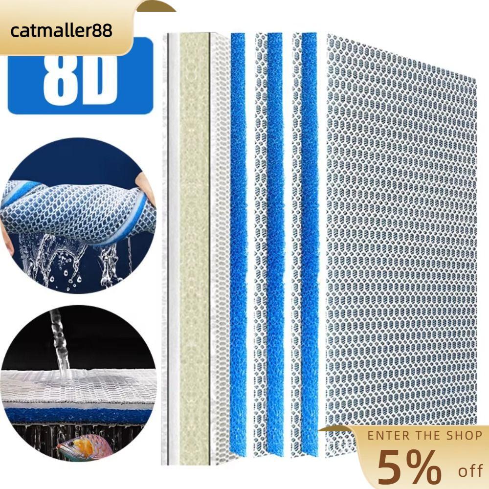CATMALLER88 1 ชิ้นกรองชีวเคมี, High-Density 8D Aquarium Filter Sponge, ทนทาน 8 ชั้นผ้าฝ้ายฟองน้ํา Aq