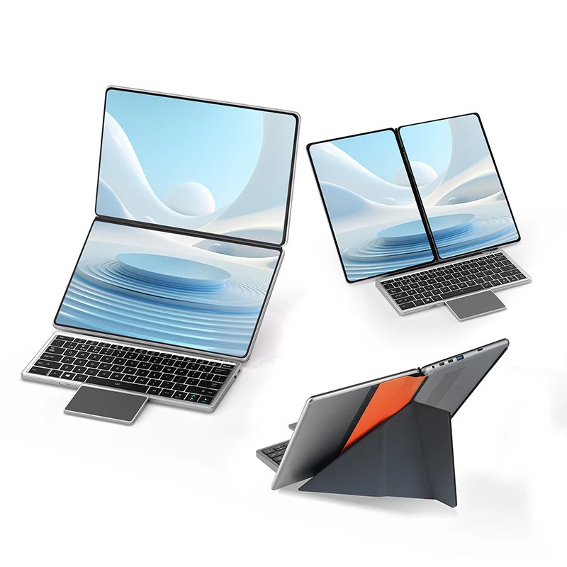 แล็ปท็อปหน้าจอคู่ 10.9+10.95 นิ้วหน้าจอสัมผัสโน้ตบุ๊ค Intel I3 1215u N100 Wifi6 2 In 1 แล็ปท็อปแท็บเ