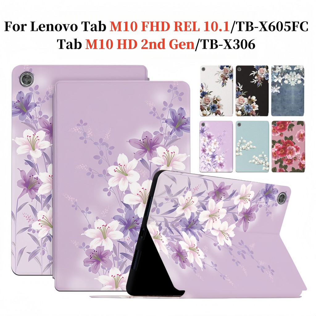 สําหรับ Lenovo M10 FHD Rel 10.1 TB-X605FC TB-X605LC ZA4Y0079IN Freshen ดอกไม้ผีเสื้อสไตล์ Tab M10 HD