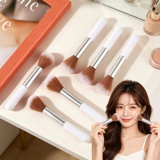 shiny: แปรงรองพื้นหัวแปรงรูปสามเหลี่ยม ใช้ปกปิดรอยสิว/ทาปรับผิว/ไฮไลท์/บลัชออน/คอนทัวร์ได้ ขนแปรงนุ่ม ทาให้ผิวเรียบเนียน