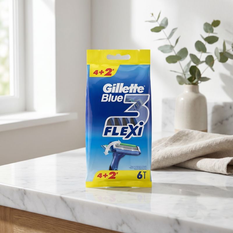 ยิลเลตต์ด้ามมีดโกนบลู3เฟล็กซ์ซี่ 1ชุด Gillette Blue3 Flexi Razor 1set [หมายเลขบาร์โค้ด 4987176095763 ]