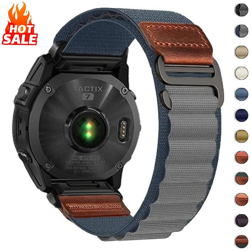 QuickFit 20/22 มม.26 มม.สายรัดไนลอนสําหรับ Garmin Fenix E 8 47 มม.51 มม.7 7X 6 6X 5 5X/Enduro 3/Epix Pro/Instinct/Tactix 8 7 Alpine Band