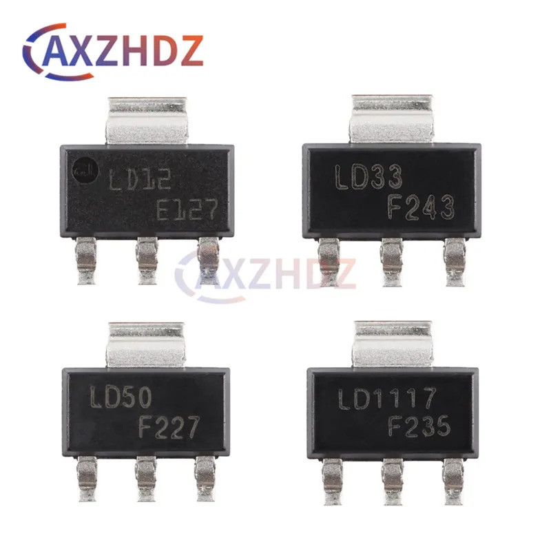 20PCS SMD ปรับ 3.3 V 5 V Fixed Low Drop บวกแรงดันไฟฟ้า LD1117S33 LD1117S50 LD33 LD1117 LD12 LD18 LD5
