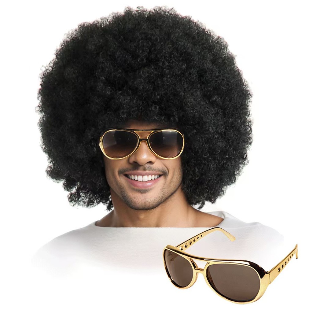 Rock Singer Elvis Disco คอสเพลย์ Party Ball แว่นตากันแดดวันหยุด Photo Dress Up แว่นตากันแดด Q8BJ