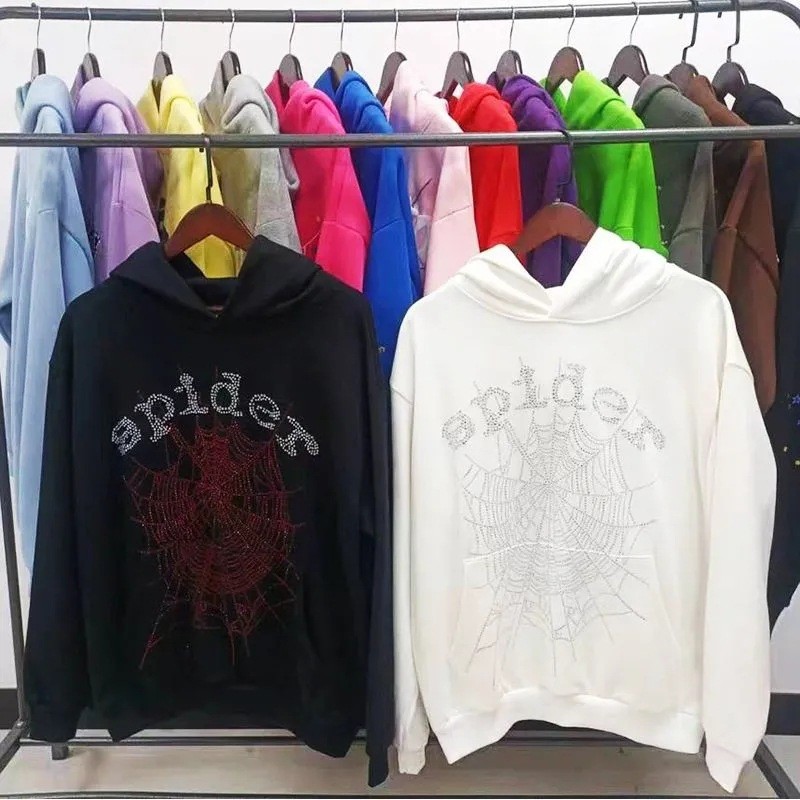 D0AH Sp5der Sweatshirt 450G Heavy Fleece Lining Couple Hoodie